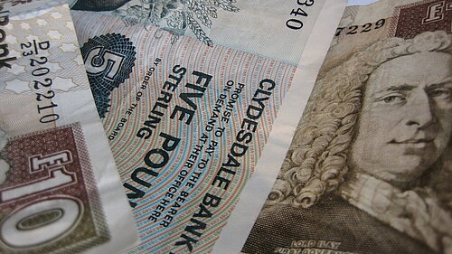 Scottish money. Image: howardlake