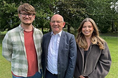 Ed, Robert and Eloise in Gyle Park