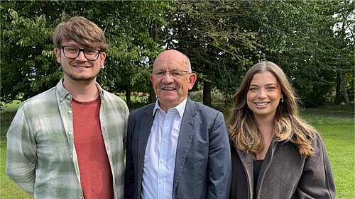 Ed, Robert and Eloise at Gyle Park