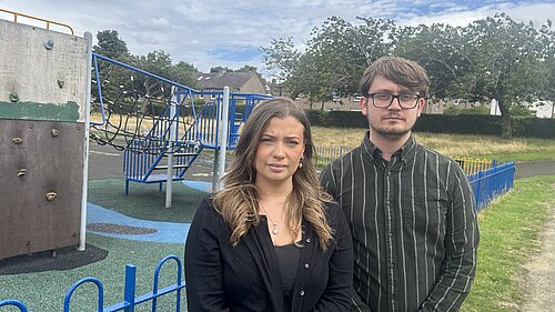 Ed and Eloise at Clermiston Park Playpark