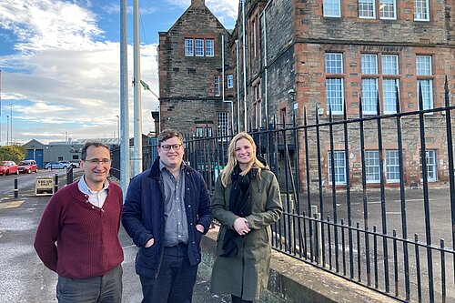 The Lib Dem team outside Roseburn Primary