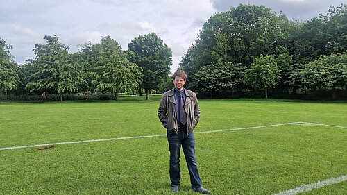 A man standing in a park