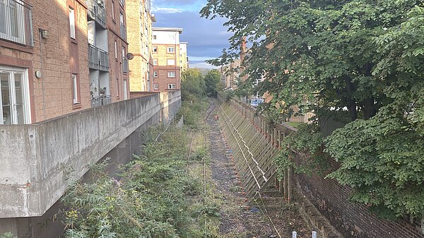 The old Powderhall railway line