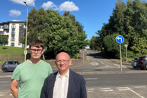 Councillors at the Craigs/Maybury junction